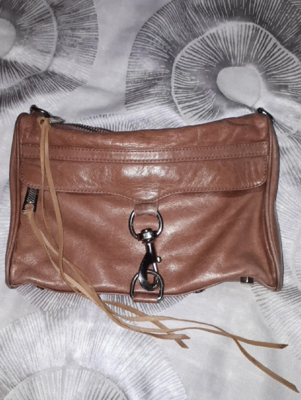 Rebecca Minkoff Cognac Leather MAC Crossbody with Silver Hardware - Picture 5 of 15
